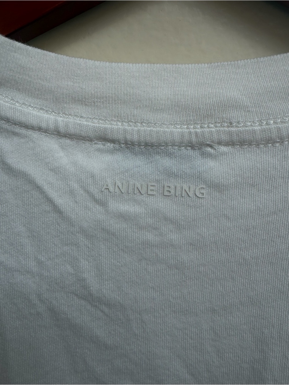Anine Bing Classic White Logo T-Shirt - Picture 4 of 6